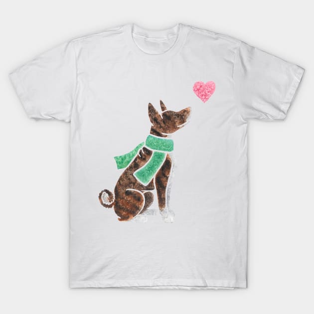 Watercolour Basenji T-Shirt by animalartbyjess